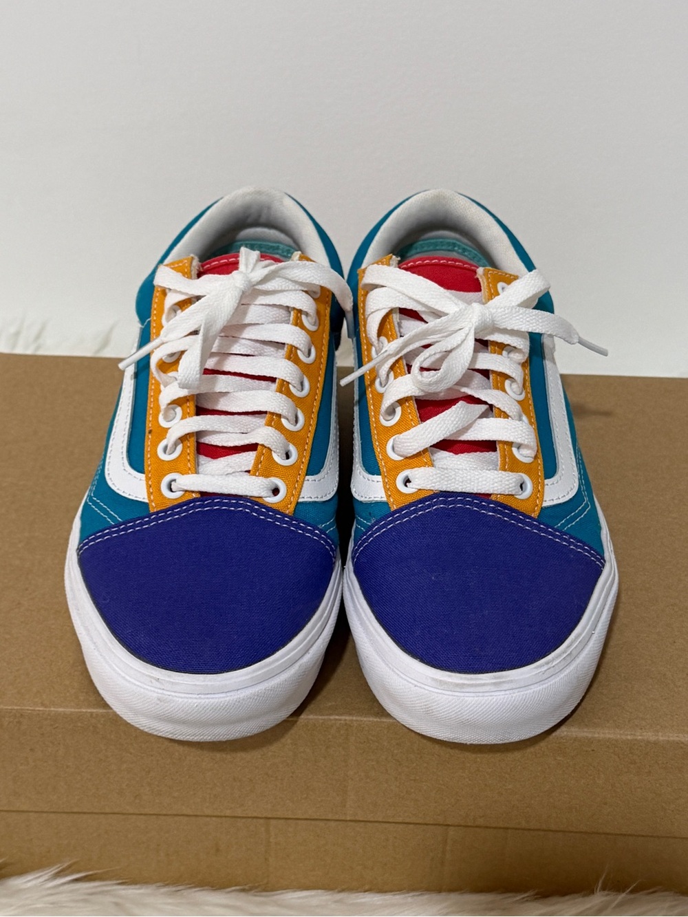 Vans Women’s Multicolor Low-Top Sneakers - Blue, Teal & Purple